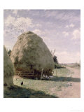 Haystacks Giclee Print by Johan Fredrik Krouthen