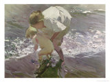 Bathing on the Beach, 1908 Giclee Print by Joaquín Sorolla y Bastida