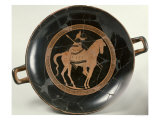 Attic Red-Figure Cup Depicting a Rider on Horseback Giclee Print by Euphronios 