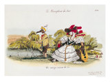 Marriage by the Book, Caricature from "Les Metamorphoses Du Jour" Series Giclee Print by Grandville 