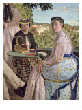 Family Reunion, Detail of Two Women, 1867 Giclee Print by Frederic Bazille