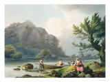 Lake of Wyndermere, from "Picturesque Views of England and Wales", Published 1826 Giclee Print by William Turner