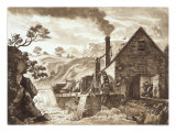 The Iron Forge Between Dolgelli and Barmouth in Merionethshire, Published 1776 Giclee Print by Paul Sandby