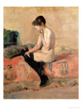 Nude Woman Seated on a Divan, 1881 Lámina giclée por Henri de Toulouse-Lautrec