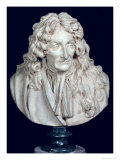 Bust of Jean de La Fontaine 1692 reproduction procédé giclée par Jean-Antoine Houdon