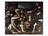 The Resurrection of Lazarus, circa 1619 reproduction procédé giclée par Guercino (Giovanni Francesco Barbieri) 
