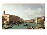 The Grand Canal from the Rialto Bridge Giclee Print by Canaletto 