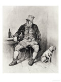 Bill Sikes and His Dog, from "Charles Dickens: a Gossip About His Life" reproduction procédé giclée par Frederick Barnard