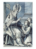 St. Blaise Curing a Sick Child Giclee Print by Jacques Stella