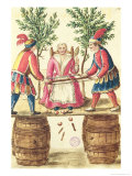 Two Venetian Magicians Sawing a Woman in Half Giclee Print by Jan van Grevenbroeck