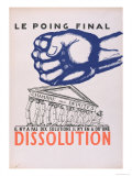 The Final Punch, Cartoon Criticising the Third Republic, Paris 1934 Giclee Print by Paul Iribe