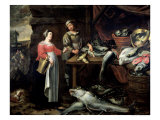 The Fishmonger Giclee Print by Alexander Van Adriaenssen