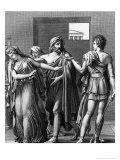 Phaedra, Theseus and Hippolytus, Illustration from Act III Scene 5 of "Phedre" by Jean Racine 1824 Giclee Print by Anne-Louis Girodet de Roussy-Trioson