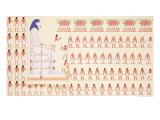 A Wall Painting at Beni Hasan Depicting the Moving of a Colossal Statue of a Pharaoh reproduction procédé giclée par Frederic Cailliaud