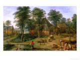 The Farmyard Giclee Print by Jan Brueghel the Younger The Farmyard Giclee Print by Jan Brueghel the Younger