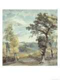 Landscape with Trees and a Distant Mansion Giclee Print by John Constable