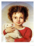 Portrait of the Artist's Daughter, Lina reproduction procédé giclée par Luigi Calamatta