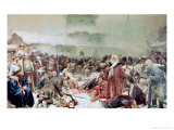 Destruction of Novgorod by Tsar Ivan III 1889 Lámina giclée por Klavdiy Vasilievich Lebedev