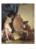 The Monkey Painter reproduction procédé giclée par Jean Baptiste Deshays De Colleville
