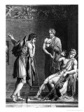 Orestes and Pyrrhus, Illustration from Act I Scene 2 of "Andromaque" by Jean Racine Giclee Print by Anne-Louis Girodet de Roussy-Trioson