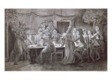 An Evening Wedding Meal Giclee Print by Jacques Bertaux