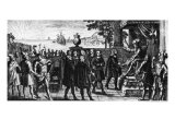 Foundation by Louis XIV, King of France, of the Oriental India Company Giclee Print by Adam Frans van der Meulen
