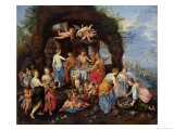 The Feast of the Gods Reproduction procédé giclée par Jan Van Kessel
