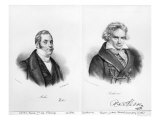 Esprit Auber and Ludwig Van Beethoven Reproduction procédé giclée par Auguste Bry