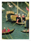 St. Nicholas Saves Mira from Famine, Detail of a Ship, circa 1327-32 Giclee Print by Ambrogio Lorenzetti