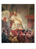 Pope Pius VIII in St. Peter's on the Sedia Gestatoria ジクレープリント - ホレス・ヴェルネ