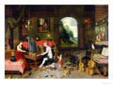Allegory of Hearing Reproduction procédé giclée par Jan Van Kessel