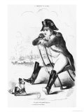 La Grenouille et Le Boeuf : the Small and the Large Napoleon I, Caricature from 