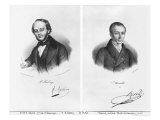 Jacques Fromental Halevy and Ferdinand Herold Giclee Print by Francois Seraphin Delpech