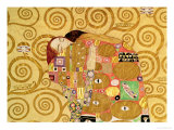 L'Accomplissement, frise dans l'hôtel Stoclet|Fulfillment, Stoclet Frieze, vers 1909 (détail) Reproduction procédé giclée par Gustav Klimt