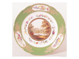 Plate Depicting the Old Pont de Sevres and the Pavillon de Breteuil, Made in Paris Reproduction procédé giclée par Feuillet 