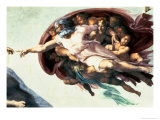 Sistine Chapel Ceiling: Creation of Adam, 1510 Giclée-Druck von Michelangelo Buonarroti 
