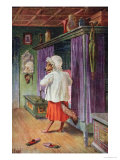 Postcard Depicting the Wolf Disguised as Little Red Riding Hood's Grandmother Giclee Print by Otto Kubel