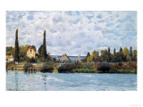 The Seine at Bougival, 1873 reproduction procédé giclée par Alfred Sisley