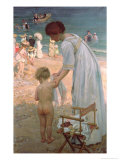 L'heure du bain Reproduction procédé giclée par Emmanuel Phillips Fox