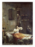 The Woman with the Flea reproduction procédé giclée par Giuseppe Maria Crespi