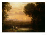 Landscape at Dusk reproduction procédé giclée par Claude Lorrain