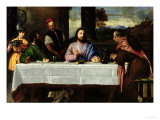The Supper at Emmaus, circa 1535 Giclee Print by Titian (Tiziano Vecelli) 