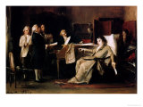Mozart Directing His Requiem on His Deathbed Giclee Print by Mihaly Munkacsy