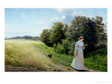 Lady in White Reading Giclee Print by Emilie Caroline Mundt