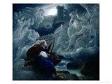 Ossian Conjures up the Spirits on the Banks of the River Lorca Giclee Print by Karoly Kisfaludy