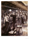 The Berlin Central Telephone Exchange, circa 1890 Giclee Print by Werner Zehme