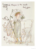 Wild Oxeyes in Meads That Gaze", Illustration to "Flora's Feast, a Masque of Flowers" reproduction procédé giclée par Walter Crane