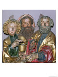 Carvings of Ss. Paul, Matthew and Thomas, from the Predella of the Isenheim Altarpiece, circa 1490 Giclee Print by Nikolaus Hagenauer