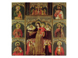 Altarpiece of the Virgin of the Rosary, circa 1500 Giclee-trykk av Ludovico Brea Altarpiece of the Virgin of the Rosary, circa 1500 Giclee-trykk av Ludovico Brea