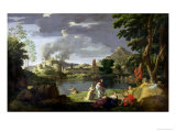 Orpheus and Eurydice Lámina giclée por Nicolas Poussin